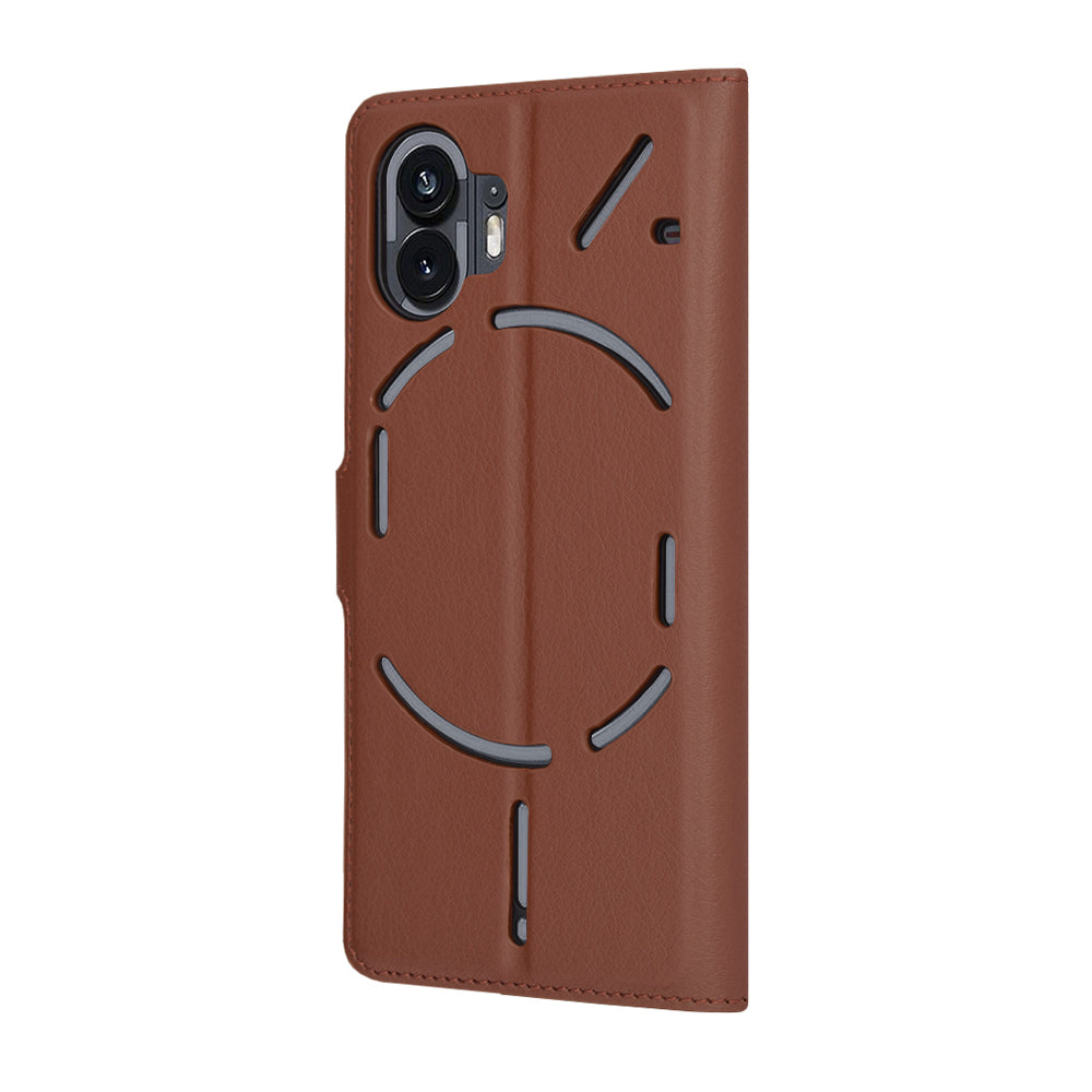 Futrola za Nothing Phone (2), Techsuit, Leather Folio, Braon