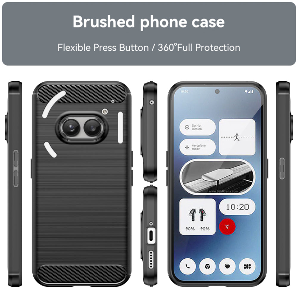 Futrola za Nothing Phone (2a) Plus / Phone (2a), Techsuit, Karbon, Crna