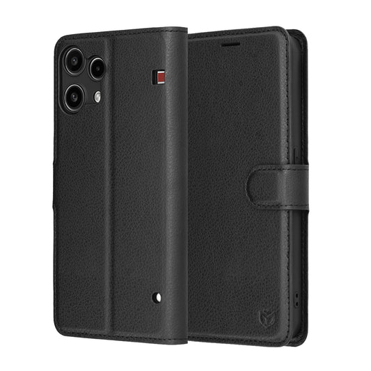 Futrola za Nothing Phone (3a) Lite, Techsuit, Leather Folio, Crna