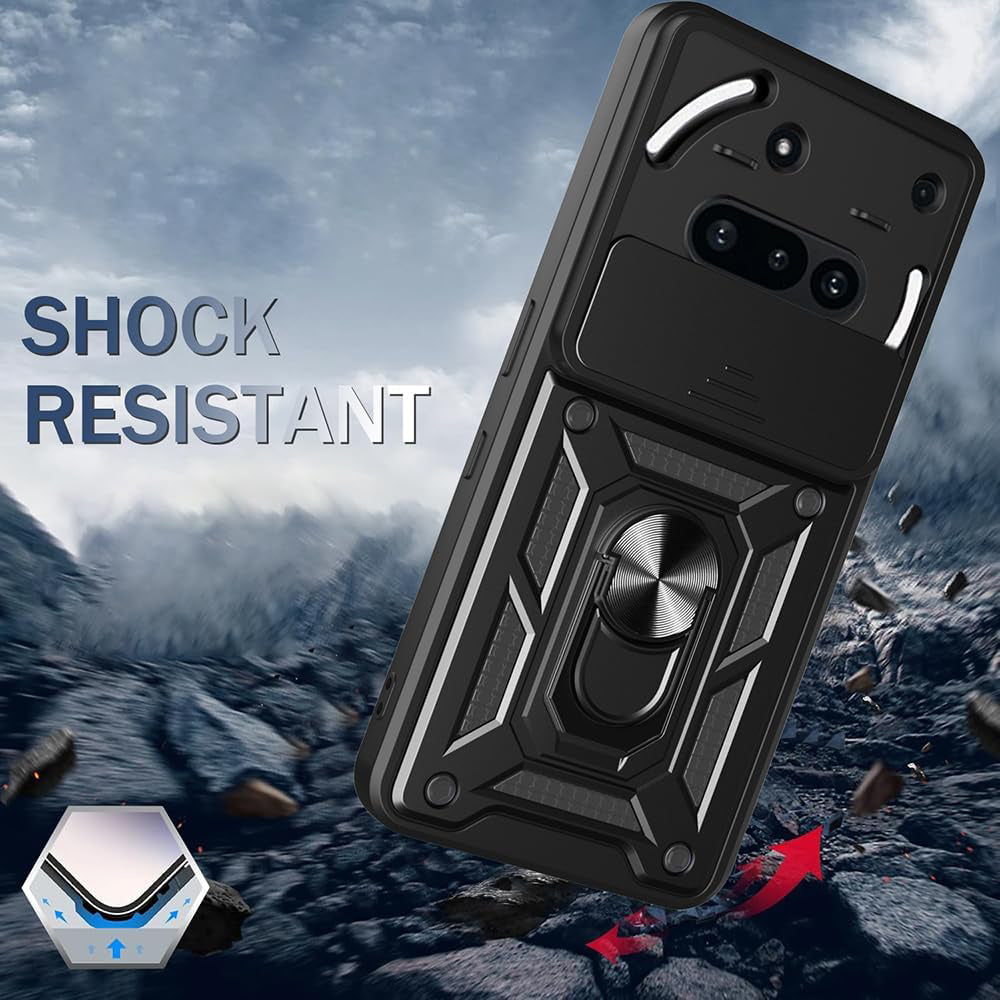Futrola za Nothing Phone (3a), Techsuit, CamShield, Crna