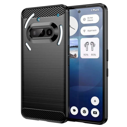 Futrola za Nothing Phone (3a), Techsuit, Karbon, Crna