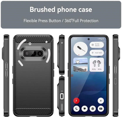 Futrola za Nothing Phone (3a), Techsuit, Karbon, Crna
