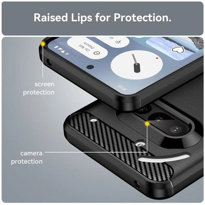 Futrola za Nothing Phone (3a), Techsuit, Karbon, Crna