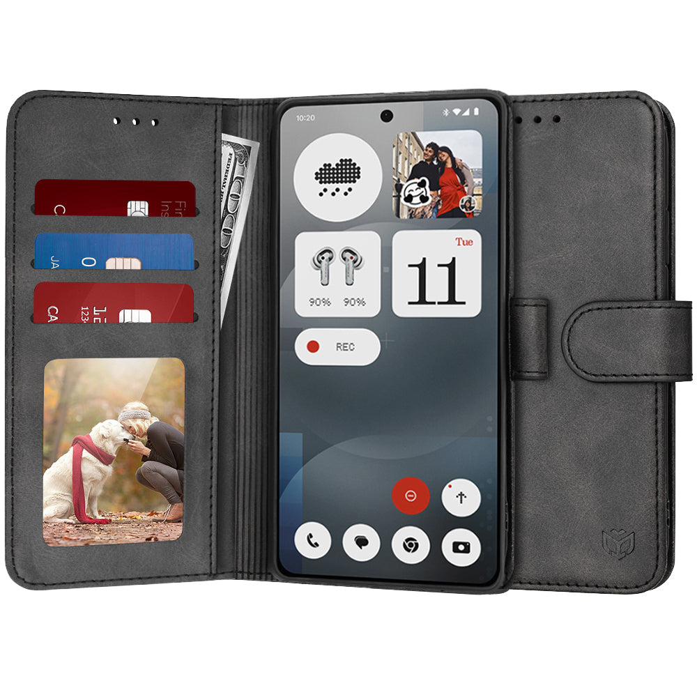 Futrola za Nothing Phone (3a), Techsuit, Diary Book, Crna