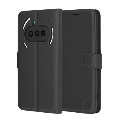 Futrola za Nothing Phone (3a), Techsuit, Leather Folio, Crna