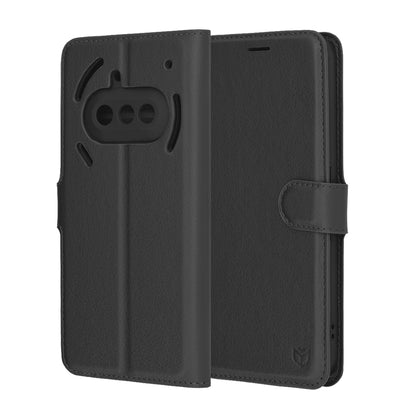 Futrola za Nothing Phone (3a), Techsuit, Leather Folio, Crna