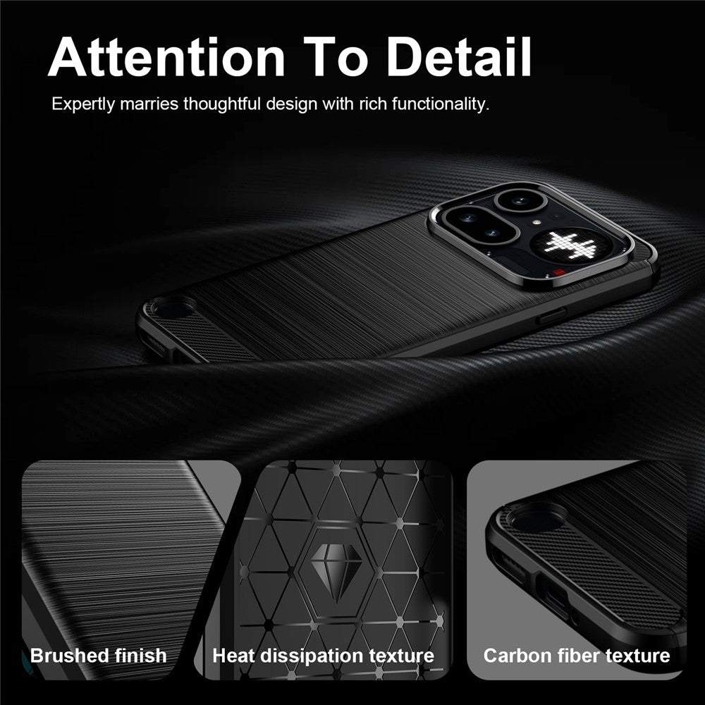 Futrola za Nothing Phone (4a) Pro, Techsuit, Karbon, Crna