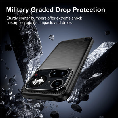 Futrola za Nothing Phone (4a) Pro, Techsuit, Karbon, Crna