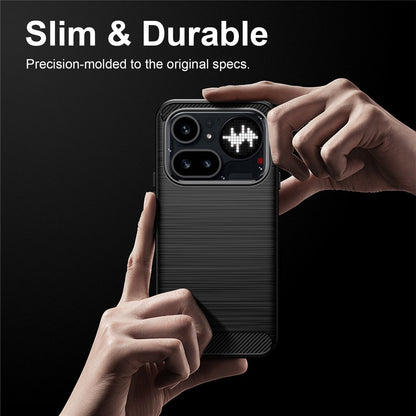 Futrola za Nothing Phone (4a) Pro, Techsuit, Karbon, Crna