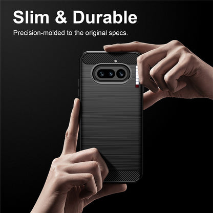 Futrola za Nothing Phone (4a), Techsuit, Karbon, Crna