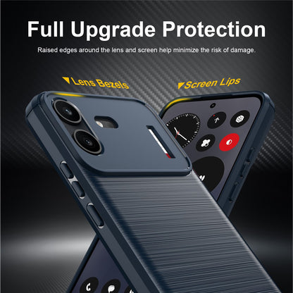Futrola za Nothing Phone (4b), Techsuit, Karbon, Plava