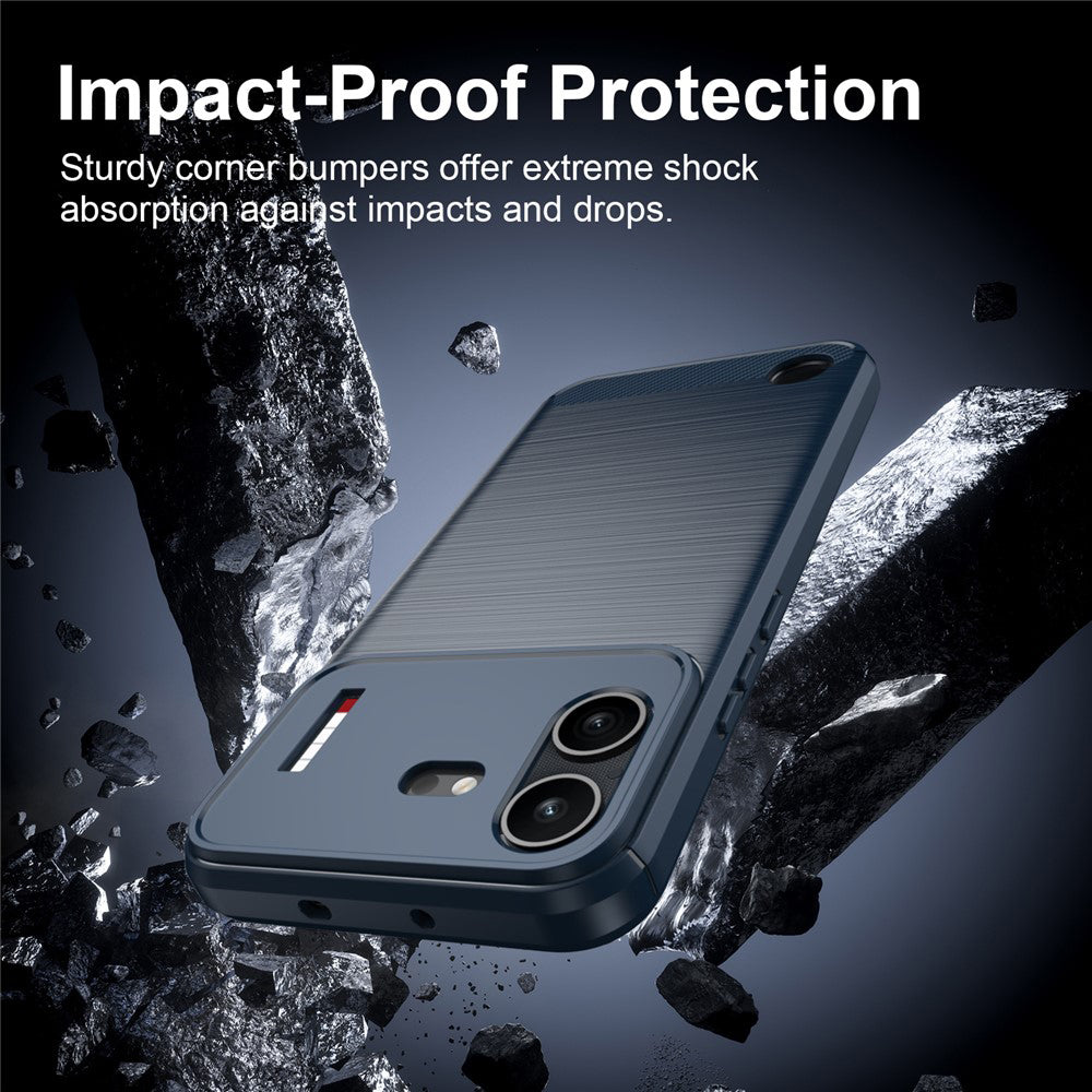 Futrola za Nothing Phone (4b), Techsuit, Karbon, Plava
