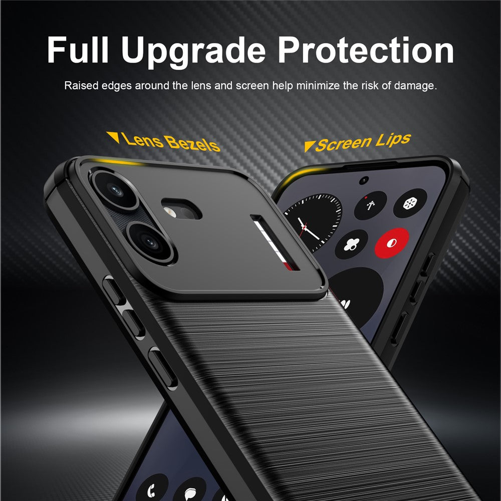Futrola za Nothing Phone (4b), Techsuit, Karbon, Crna