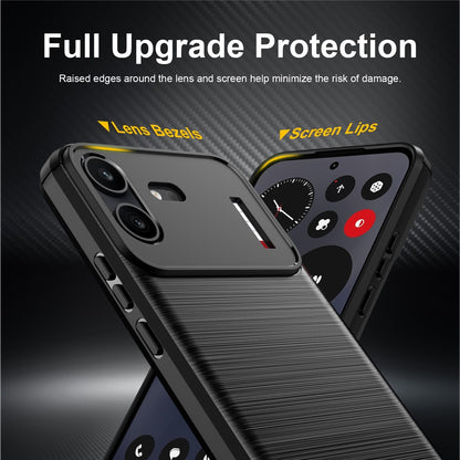 Futrola za Nothing Phone (4b), Techsuit, Karbon, Crna