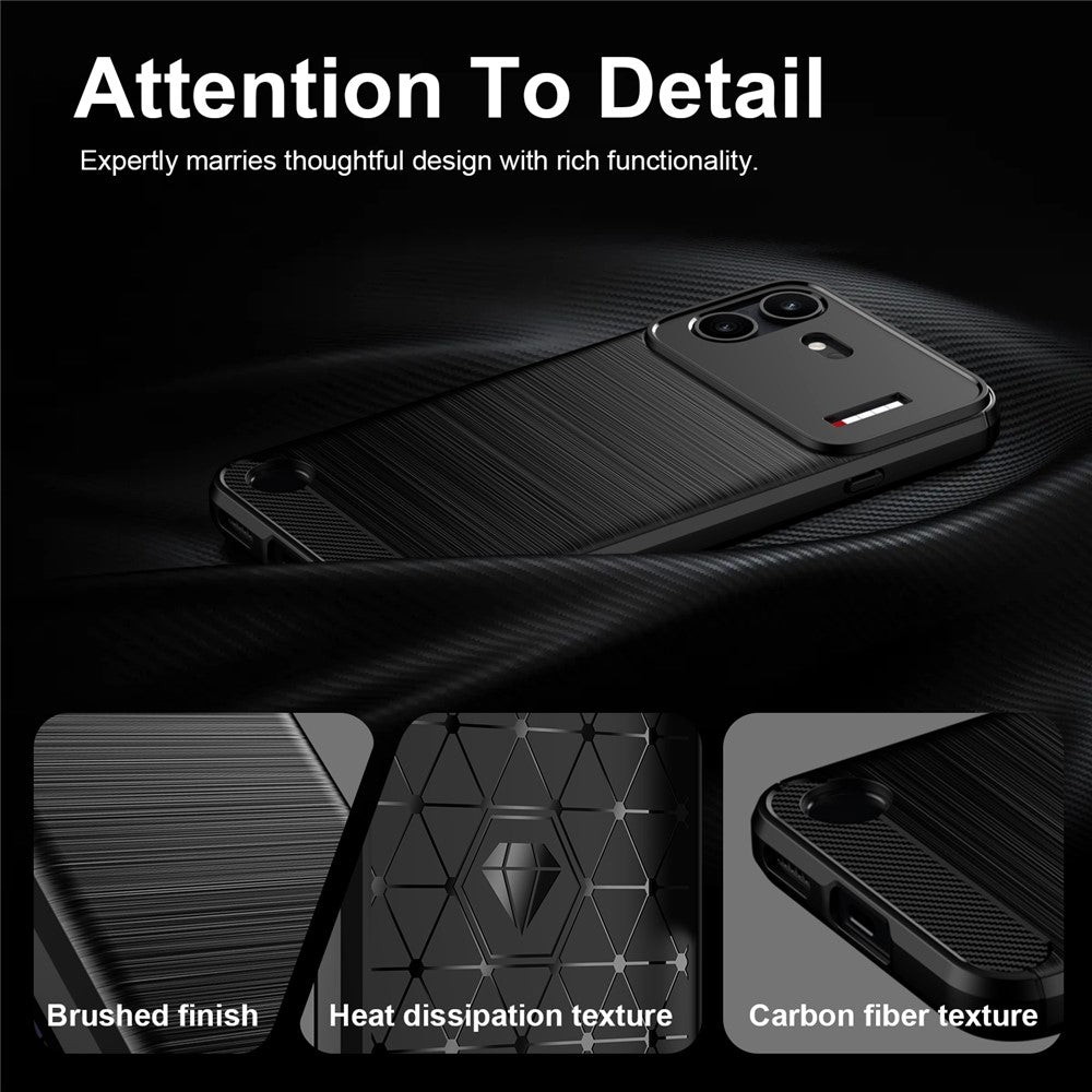 Futrola za Nothing Phone (4b), Techsuit, Karbon, Crna