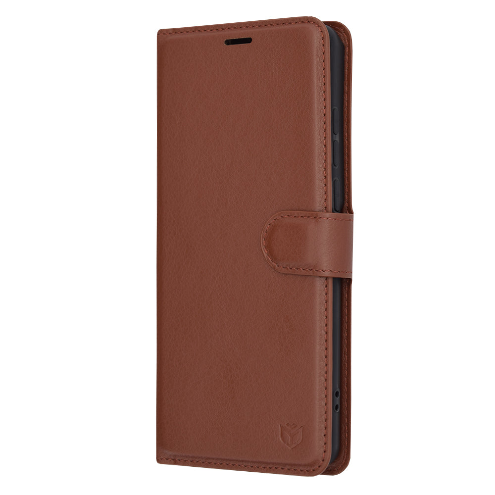 Futrola za OnePlus 12, Techsuit, Leather Folio, Braon