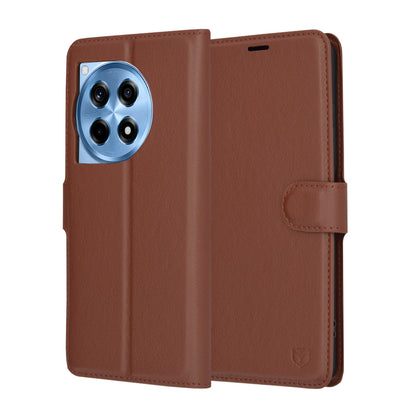 Futrola za OnePlus 12R, Techsuit, Kožna Folio, Braon