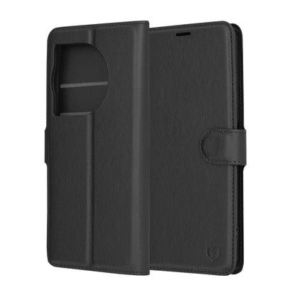 Futrola za OnePlus 12R, Techsuit, Leather Folio, Crna