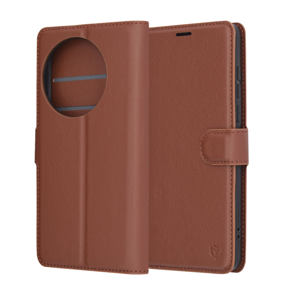 Futrola za OnePlus 13, Techsuit, Leather Folio, Braon