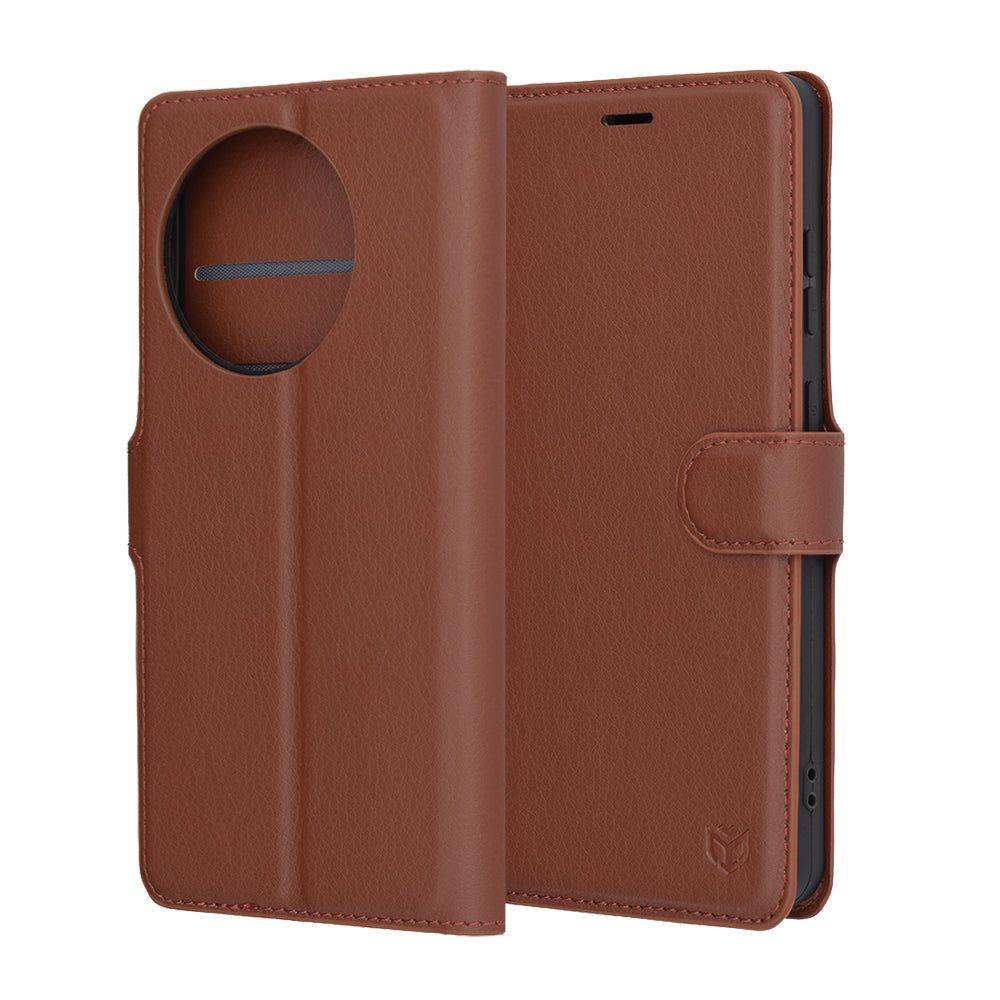 Futrola za OnePlus 13R, Techsuit, Leather Folio, Braon