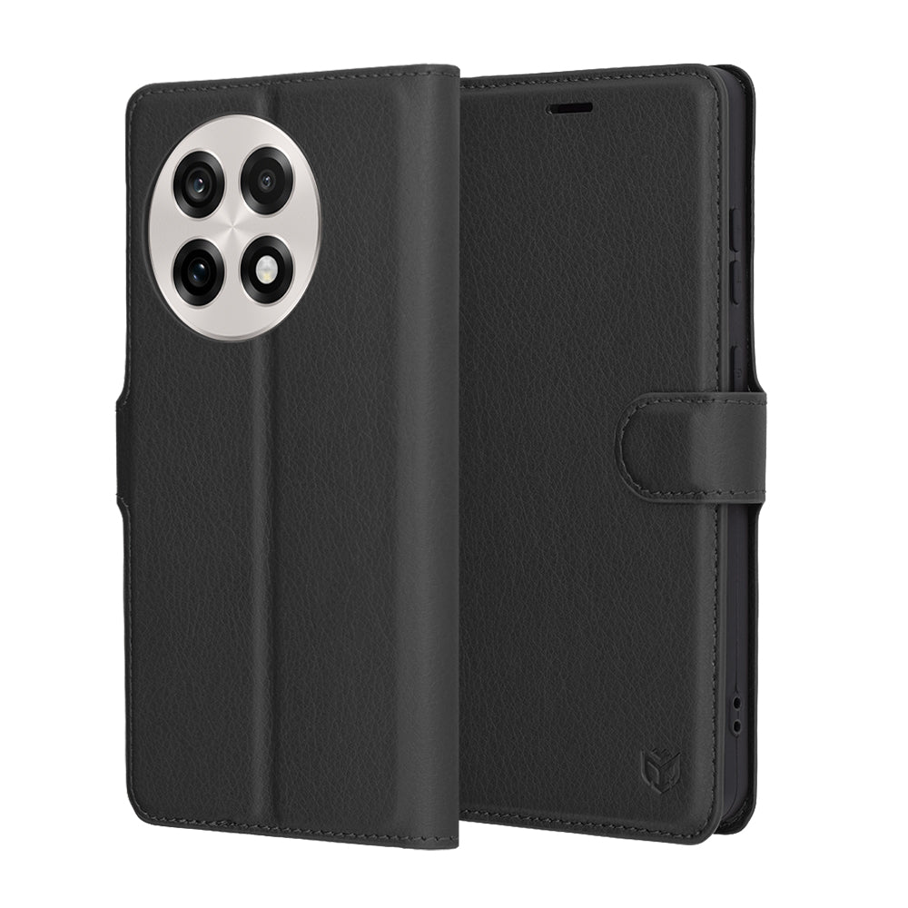 Futrola za OnePlus 13R, Techsuit, Leather Folio, Crna