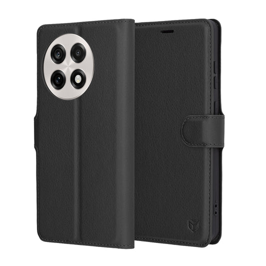 Futrola za OnePlus 13R, Techsuit, Leather Folio, Crna
