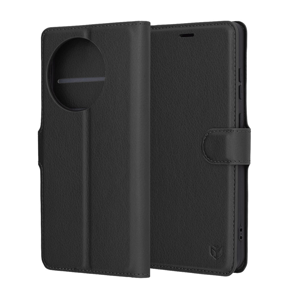 Futrola za OnePlus 13R, Techsuit, Leather Folio, Crna