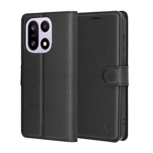 Futrola za OnePlus 15, Techsuit, Leather Folio, Crna