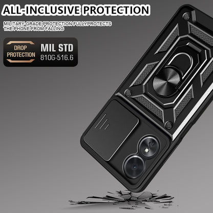 Futrola za Oppo A17, Techsuit, CamShield, Crna