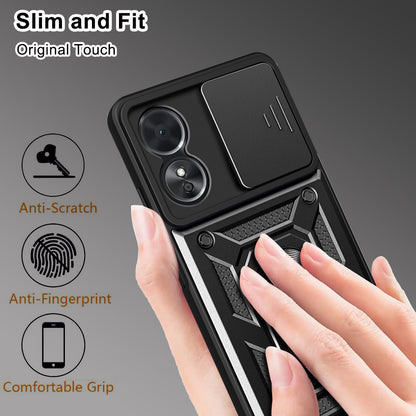 Futrola za Oppo A17, Techsuit, CamShield, Crna