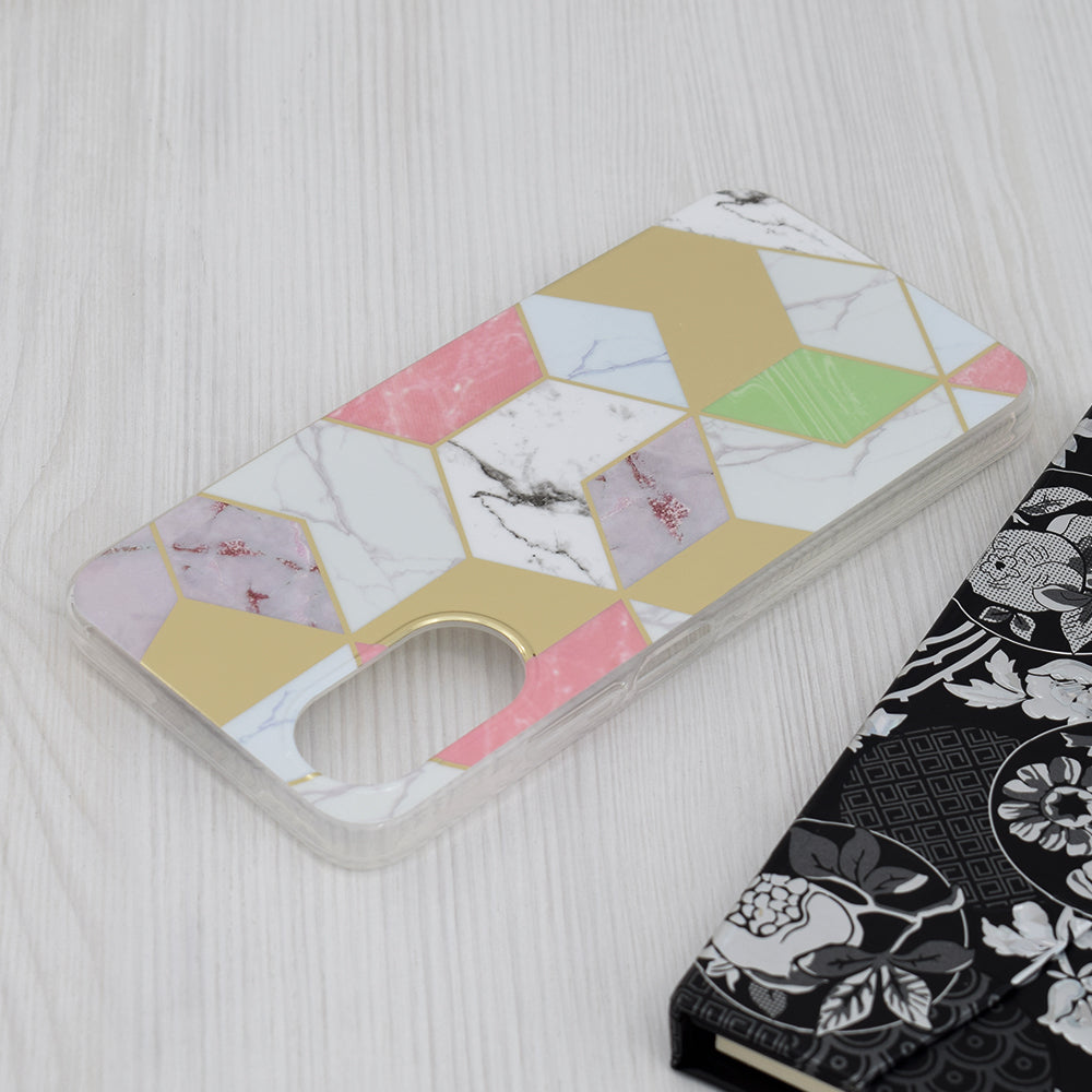 Futrola za Oppo A17, Techsuit, Marble, Ljubičasta