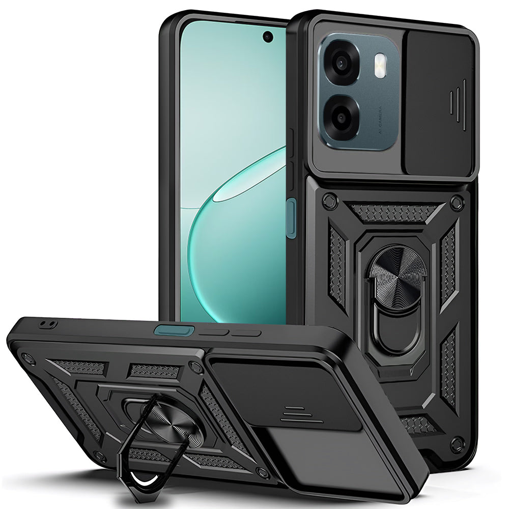 Futrola za Oppo A6 4G, Techsuit, CamShield, Crna