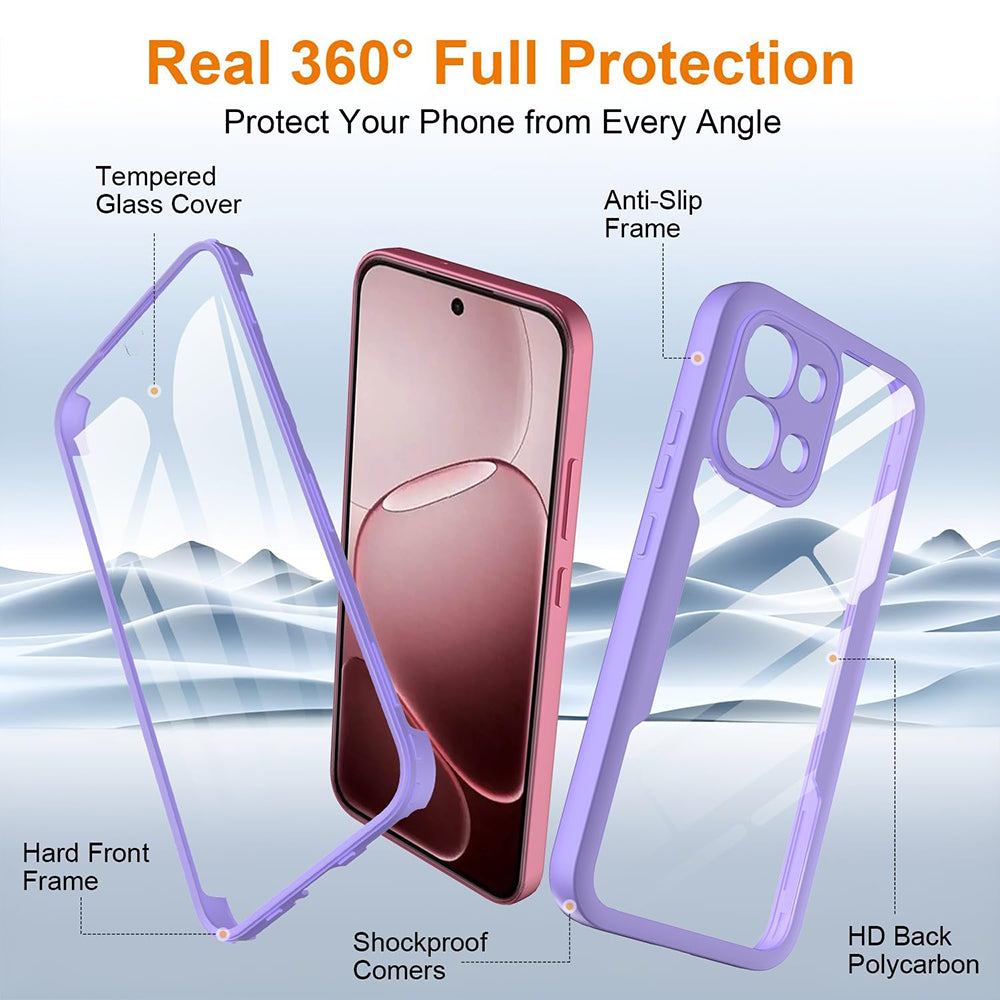 Futrola za Oppo A6 Pro 5G / A6 Pro 4G, Techsuit, ColorVerse 360, Ljubičasta