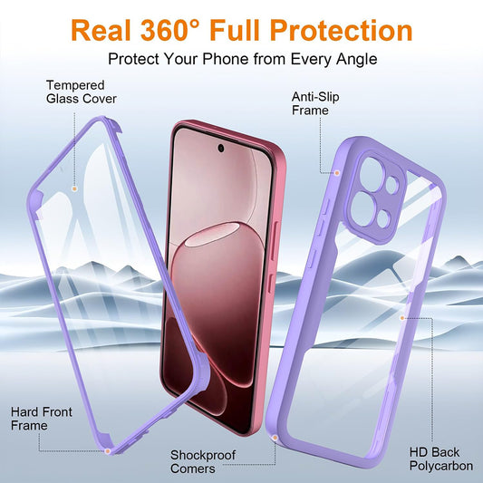 Futrola za Oppo A6 Pro 5G / A6 Pro 4G, Techsuit, ColorVerse 360, Ljubičasta