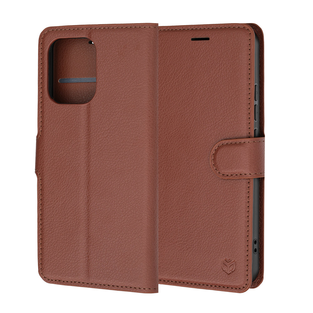Futrola za Oppo A6 Pro 5G / A6 Pro 4G, Techsuit, Kožna Folio, Braon