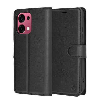 Futrola za Oppo A6 Pro 5G / A6 Pro 4G, Techsuit, Leather Folio, Crna