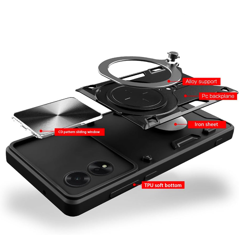 Futrola za Oppo A60, Techsuit, CamGuard Pro, Crvena