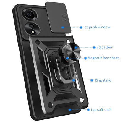 Futrola za Oppo A60, Techsuit, CamShield, Crna