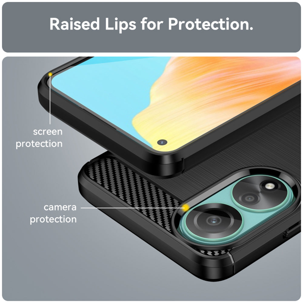 Futrola za Oppo A78 4G, Techsuit, Karbon, Crna