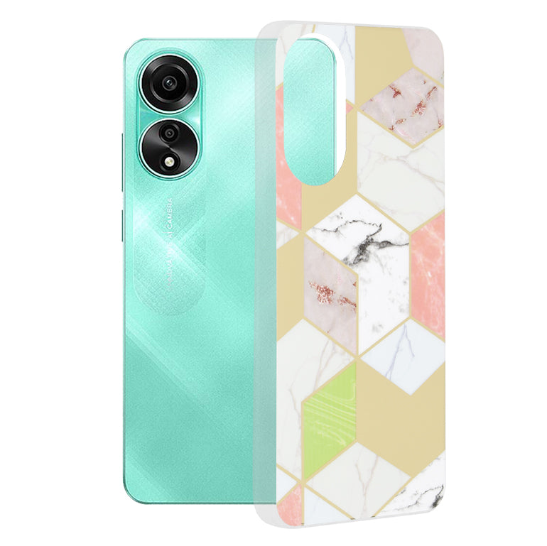 Futrola za Oppo A78 4G, Techsuit, Marble, Ljubičasta