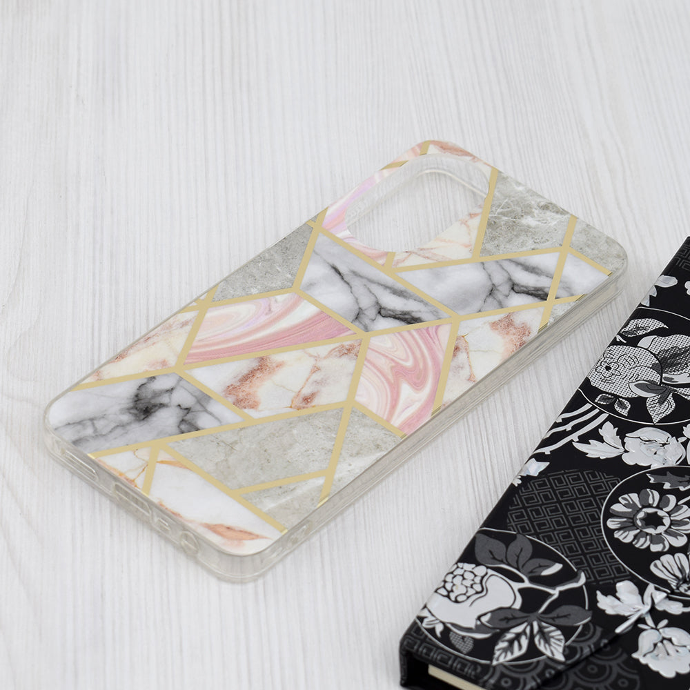 Futrola za Oppo A78 4G, Techsuit, Marble, Roze
