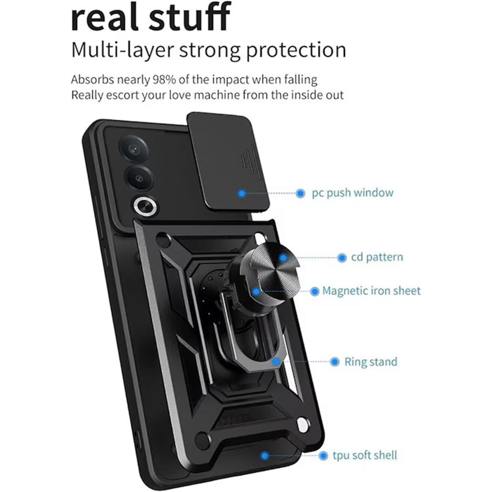 Futrola za Oppo A80, Techsuit, CamShield, Crna