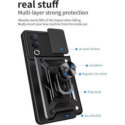 Futrola za Oppo A80, Techsuit, CamShield, Crna