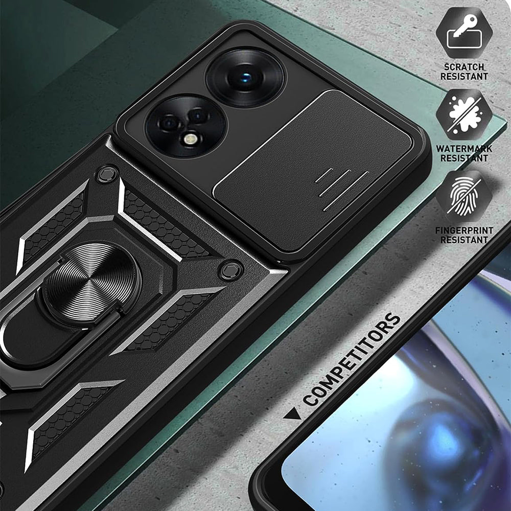 Futrola za Oppo A98, Techsuit, CamShield, Crna