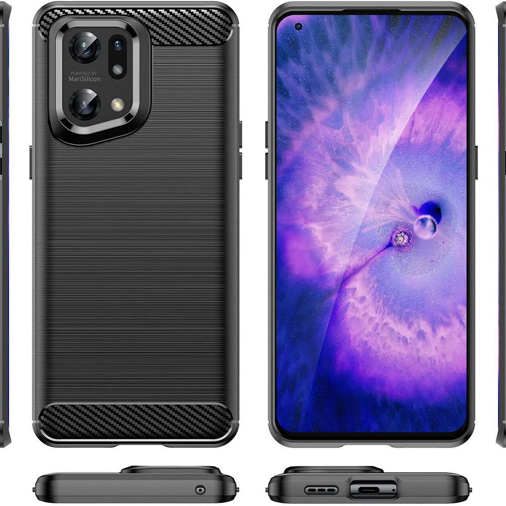 Futrola za Oppo Find X5 Pro, Techsuit, Karbon, Crna