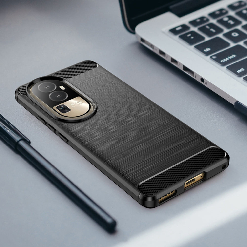 Futrola za Oppo Reno10 / Reno10 Pro, Techsuit, Karbon, Crna