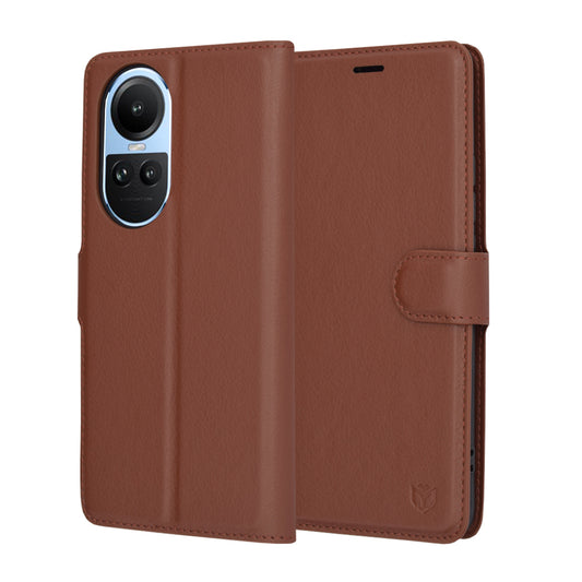 Futrola za Oppo Reno10 / Reno10 Pro, Techsuit, Leather Folio, Braon