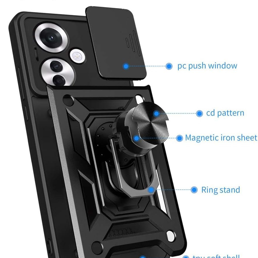 Futrola za Oppo Reno11 F, Techsuit, CamShield, Crna