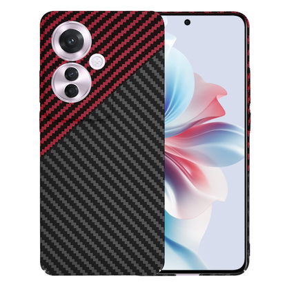 Futrola za Oppo Reno11 F, Techsuit, Carbonite FiberShell, Crno Crvena