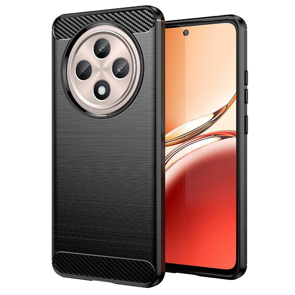Futrola za Oppo Reno12 FS 5G / Reno12 FS 4G / Reno12 F 4G / Reno12 F, Techsuit, Karbon, Crna